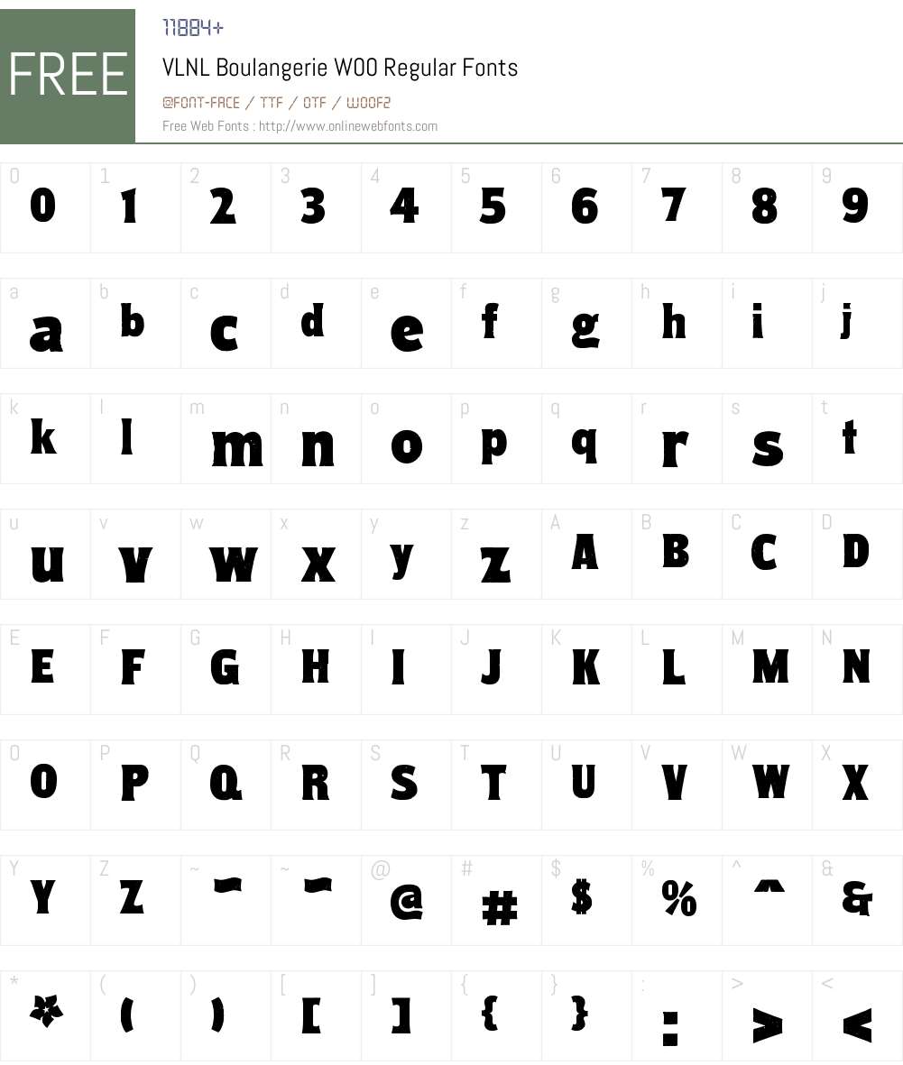 VLNL Boulangerie Font Screenshots
