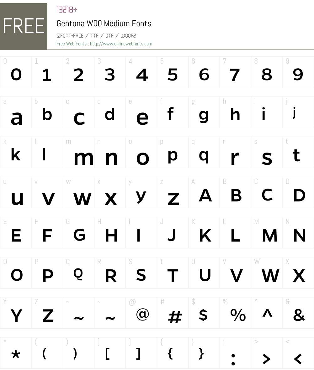 GentonaW00-Medium Font Screenshots