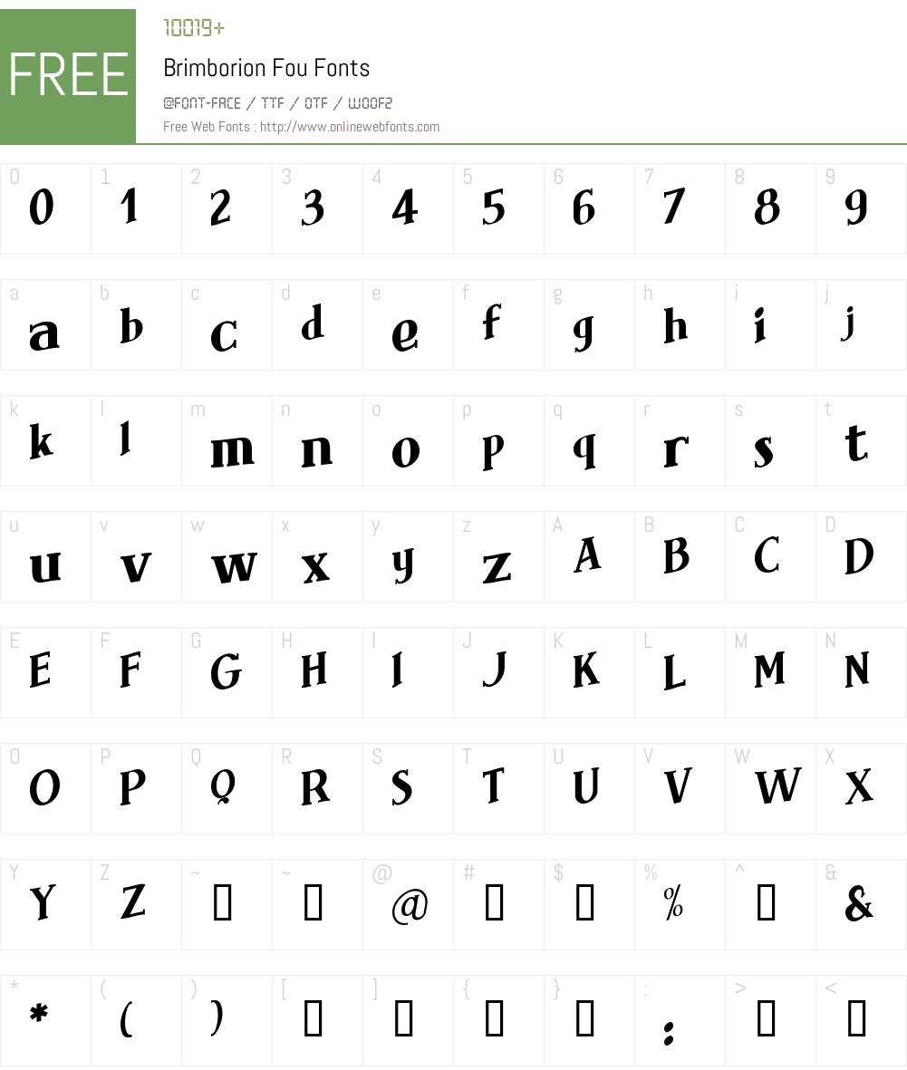 Brimborion Fou Font Screenshots