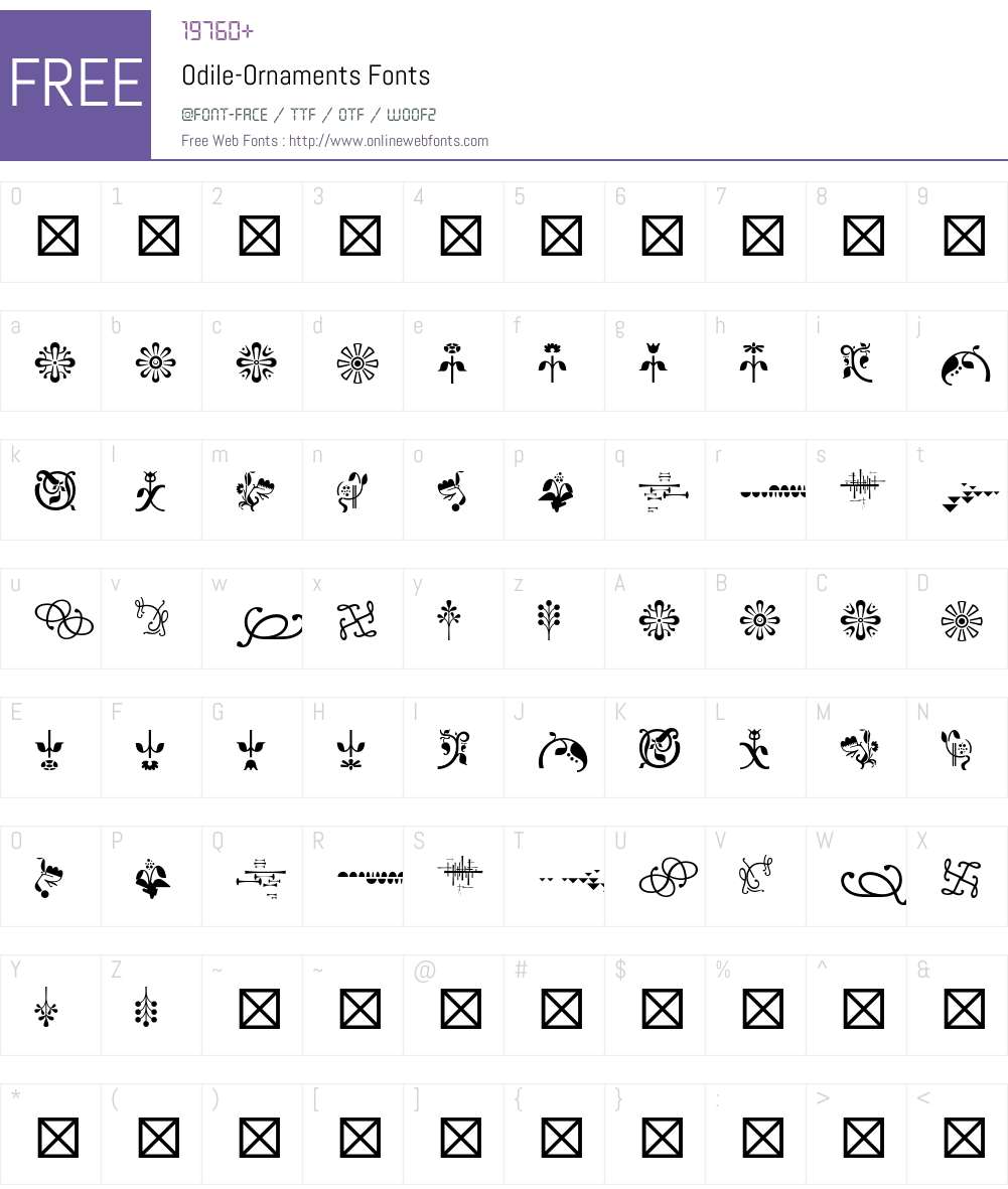 Odile Font Screenshots