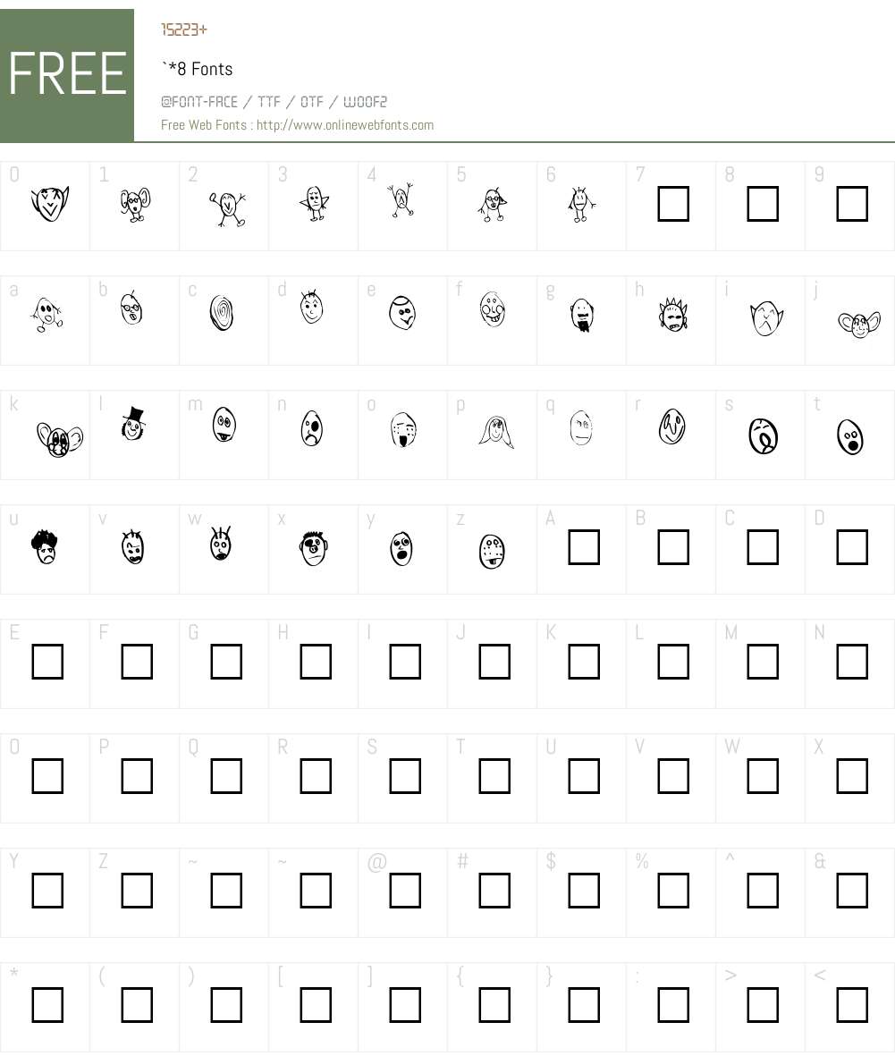 `*8 Font Screenshots