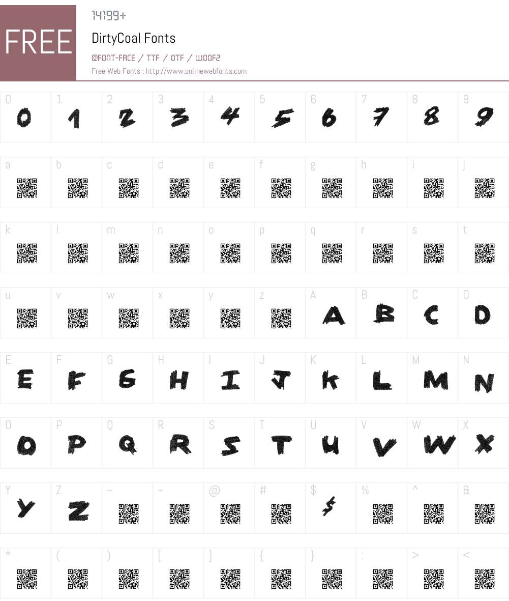 DirtyCoal Font Screenshots