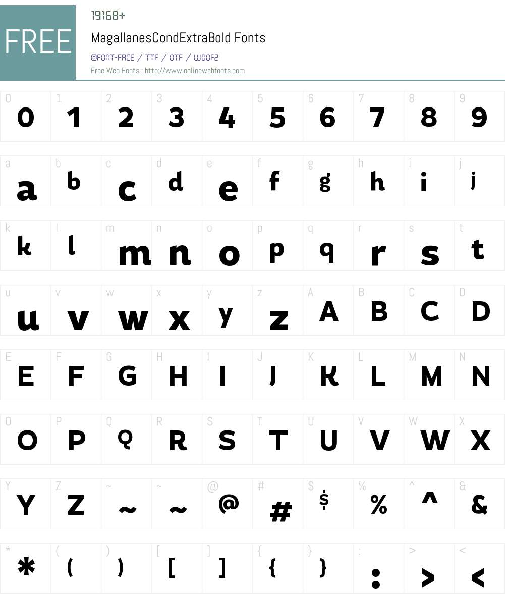 Magallanes Cond ExtraBold Font Screenshots