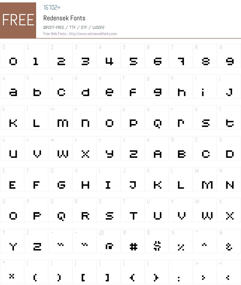 Redensek Font Screenshots
