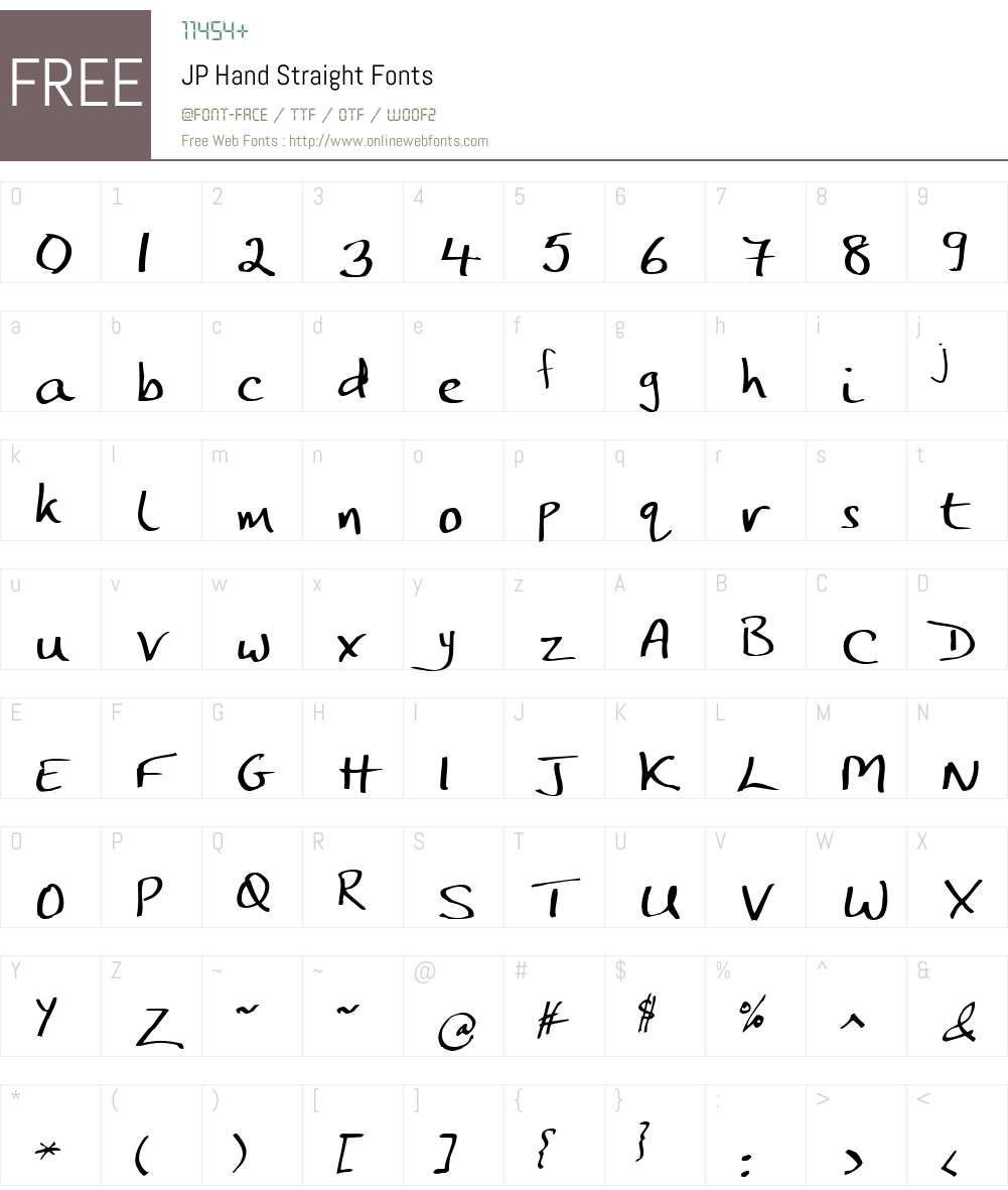 JP Hand Font Screenshots