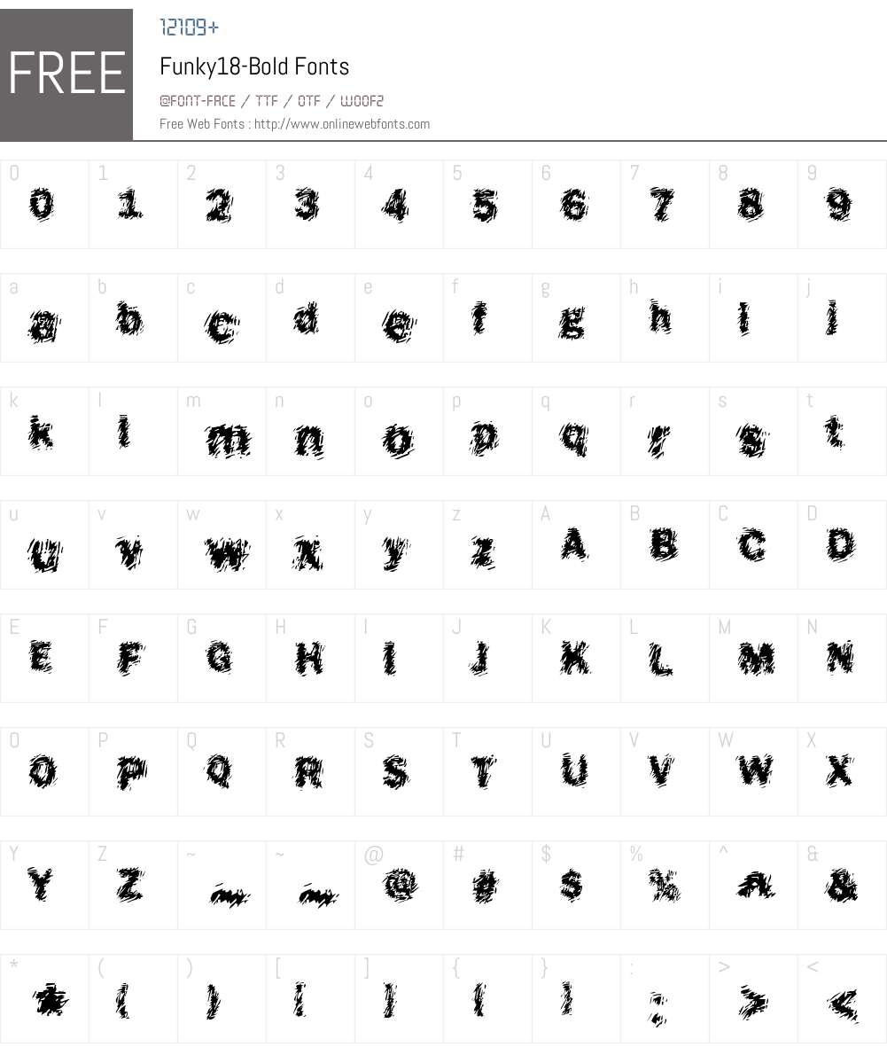 Funky18 Font Screenshots