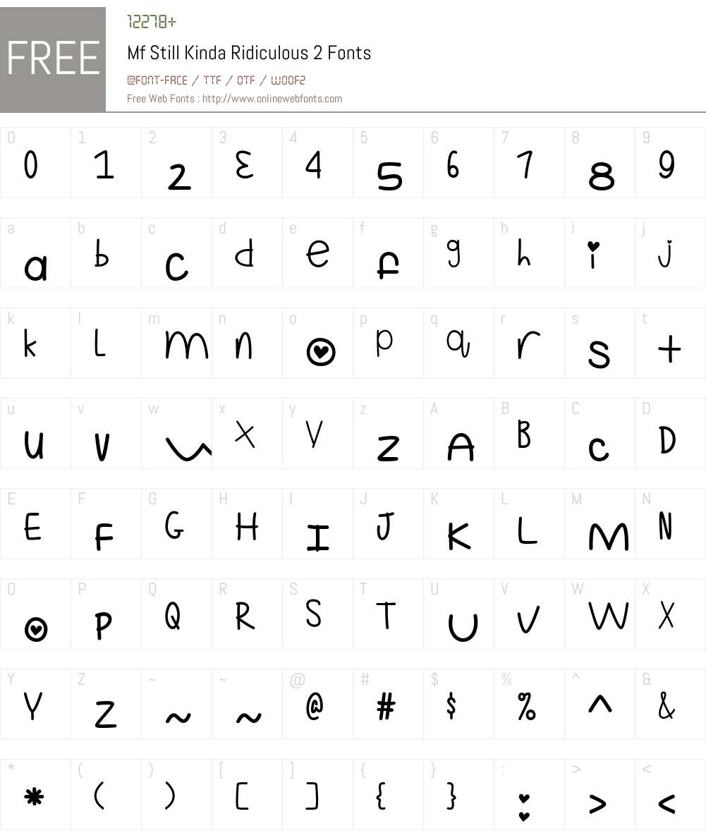 Mf Still Kinda Ridiculous 2 Font Screenshots