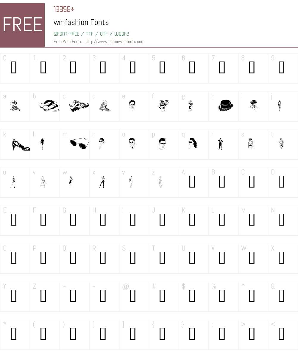 wmfashion Font Screenshots
