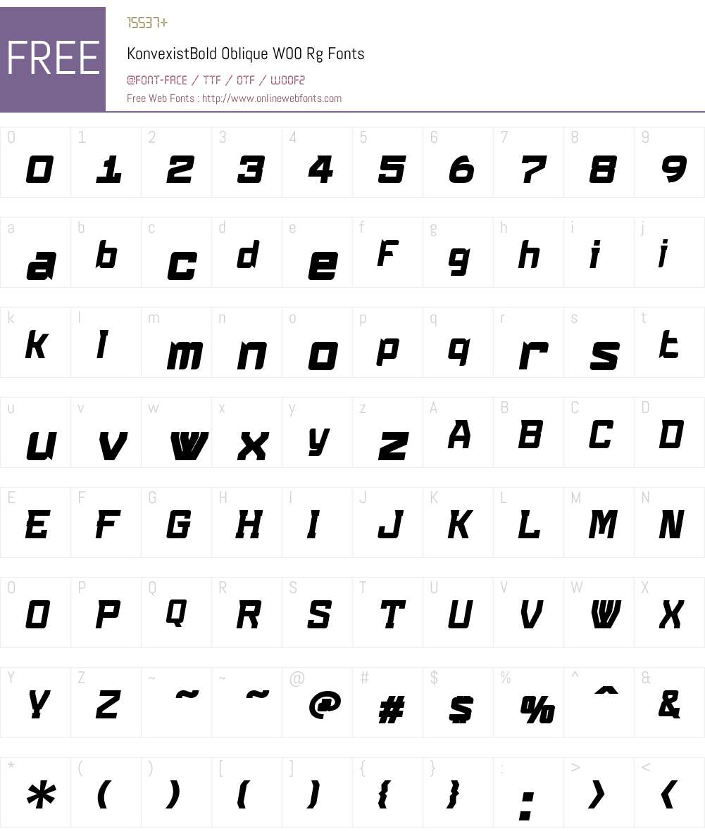Konvexist Font Screenshots
