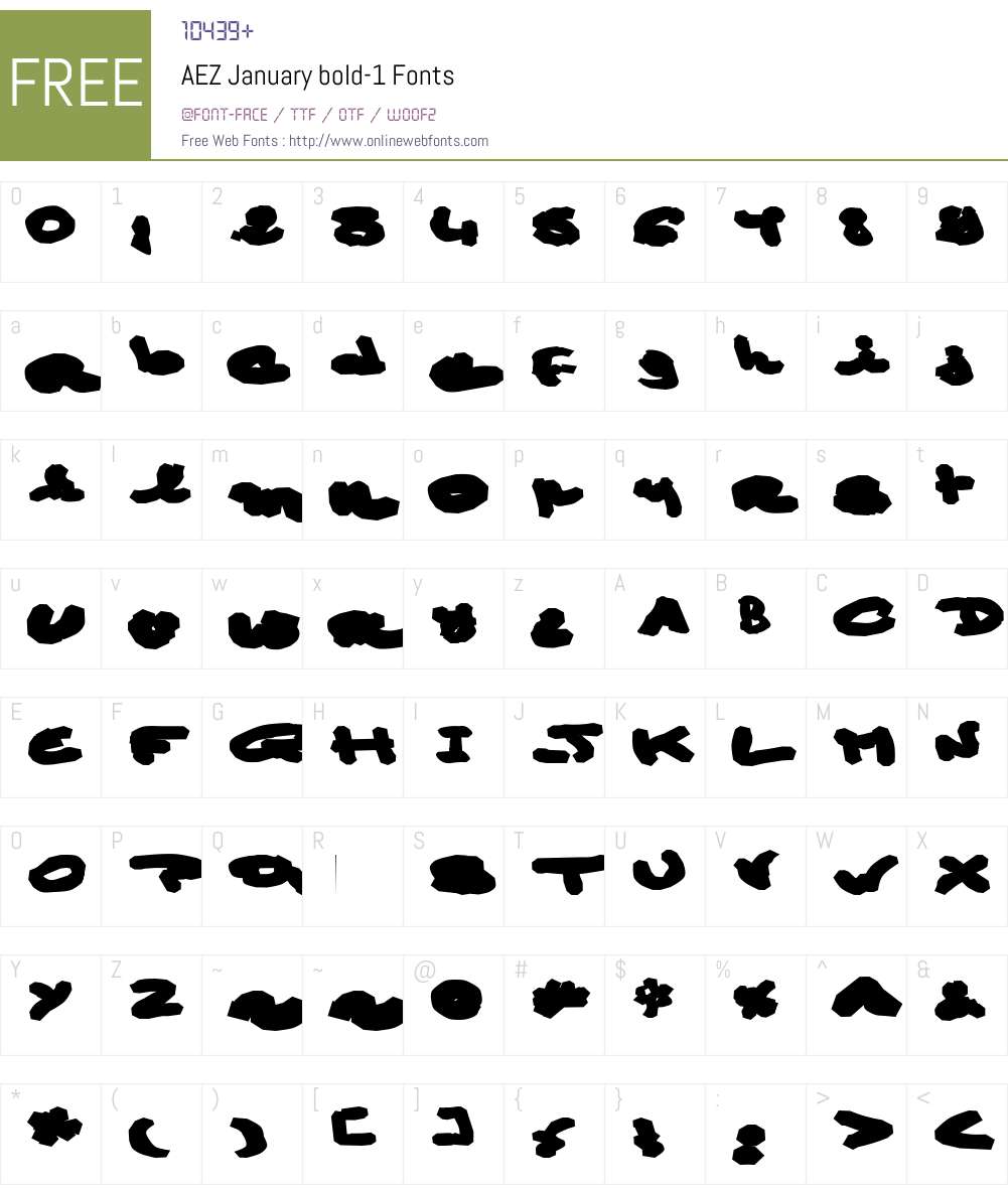 AEZ January bold-1 Font Screenshots