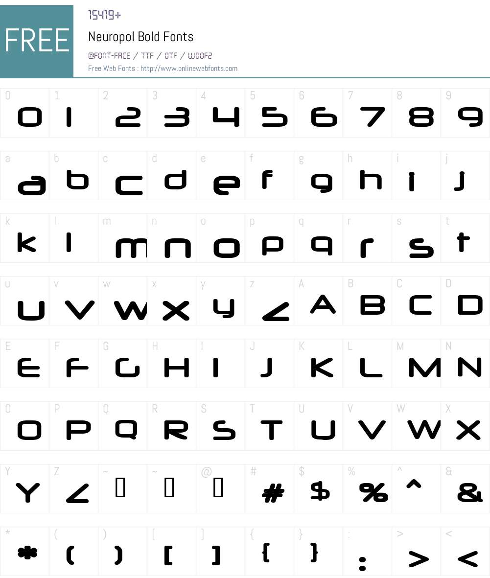 Neuropol Font Screenshots