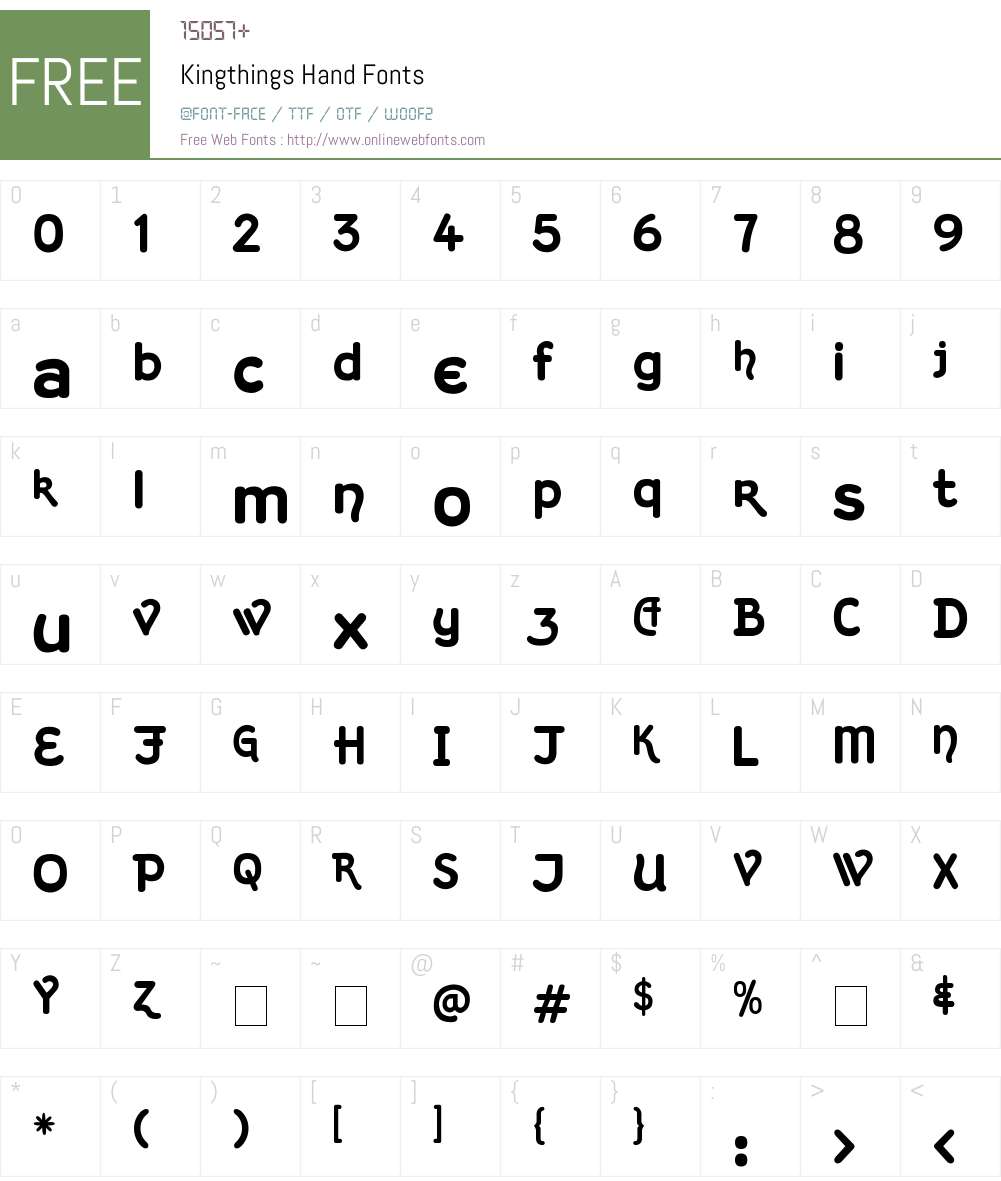 Kingthings Hand Font Screenshots