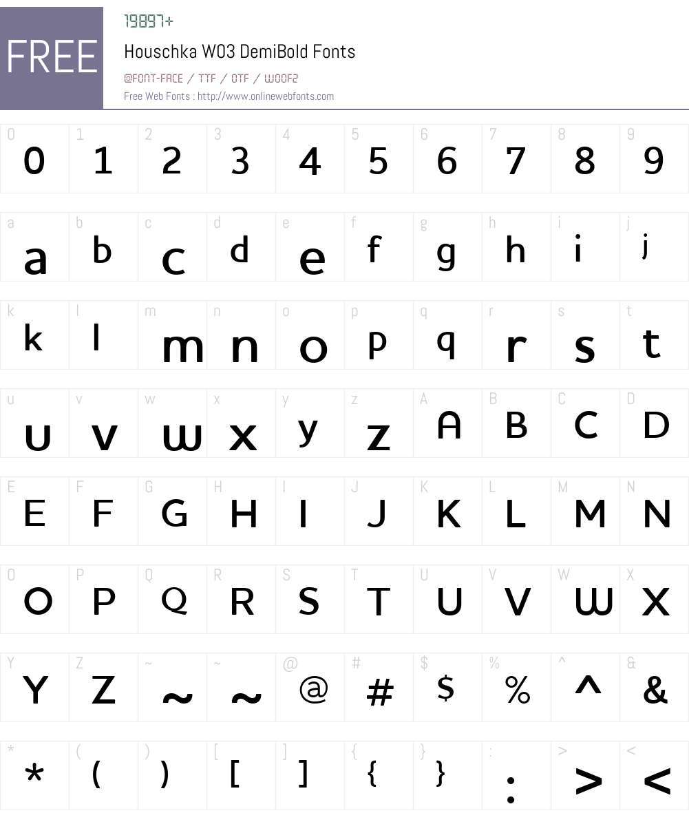 Houschka Font Screenshots