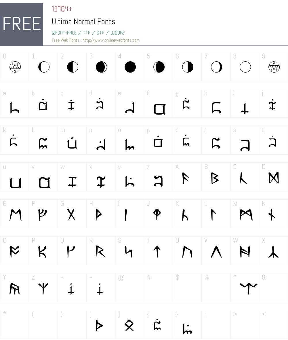 Ultima Font Screenshots