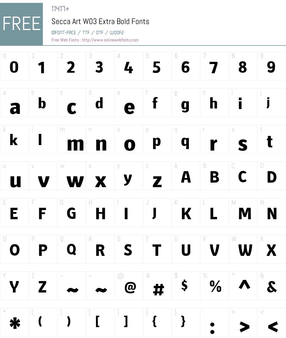 Secca Art Font Screenshots