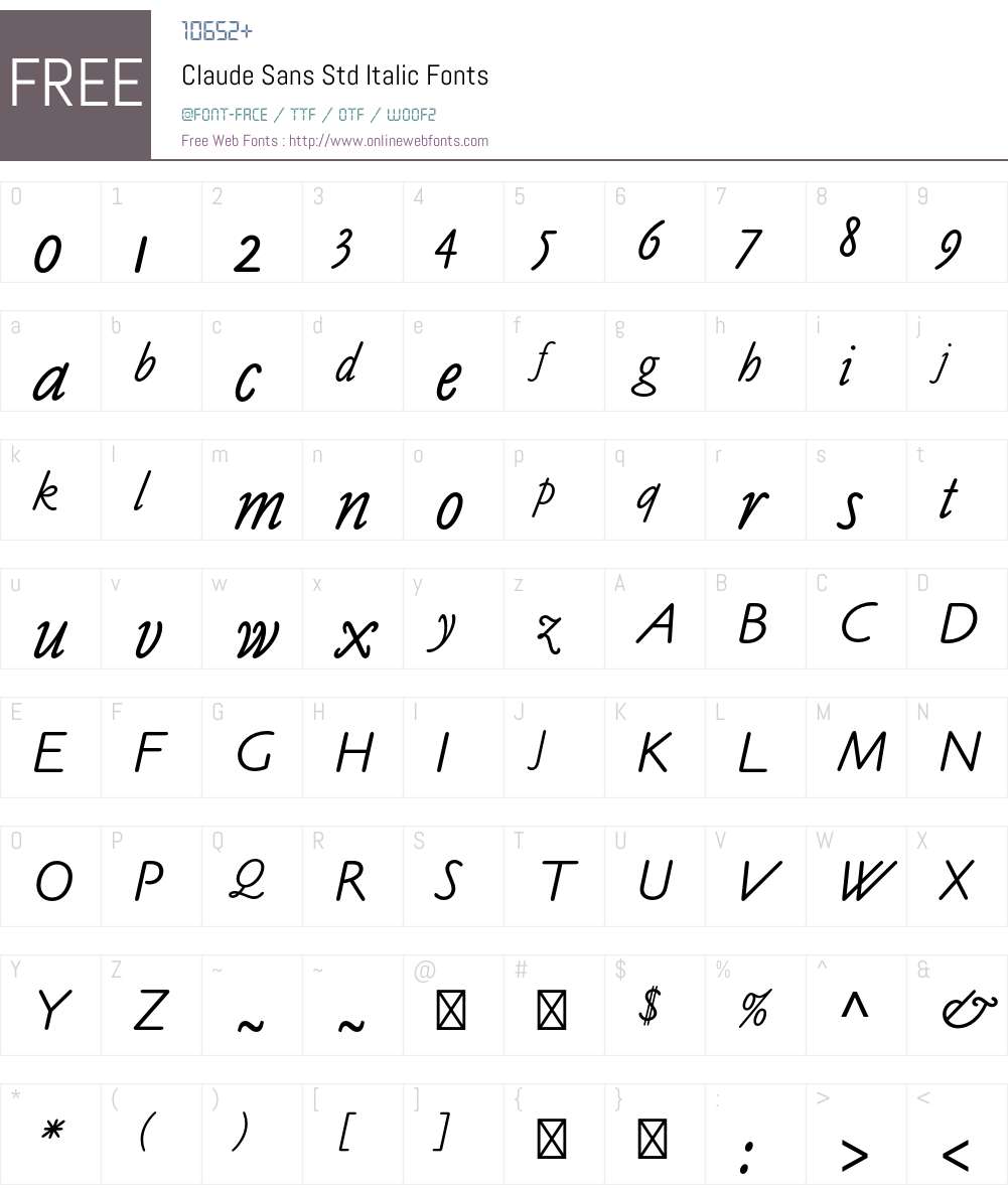 Claude Sans Std Font Screenshots