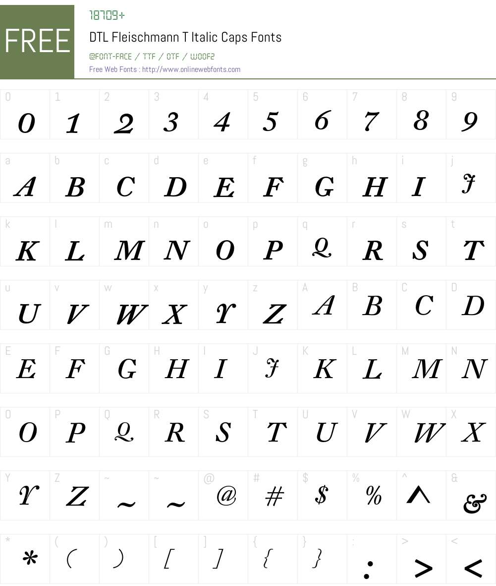 DTL Fleischmann Font Screenshots