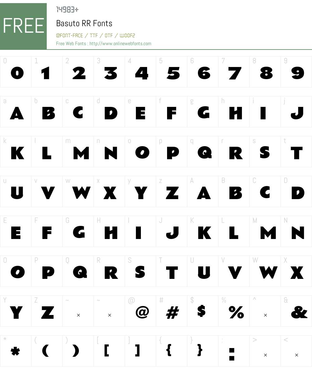 BasutoRR Font Screenshots