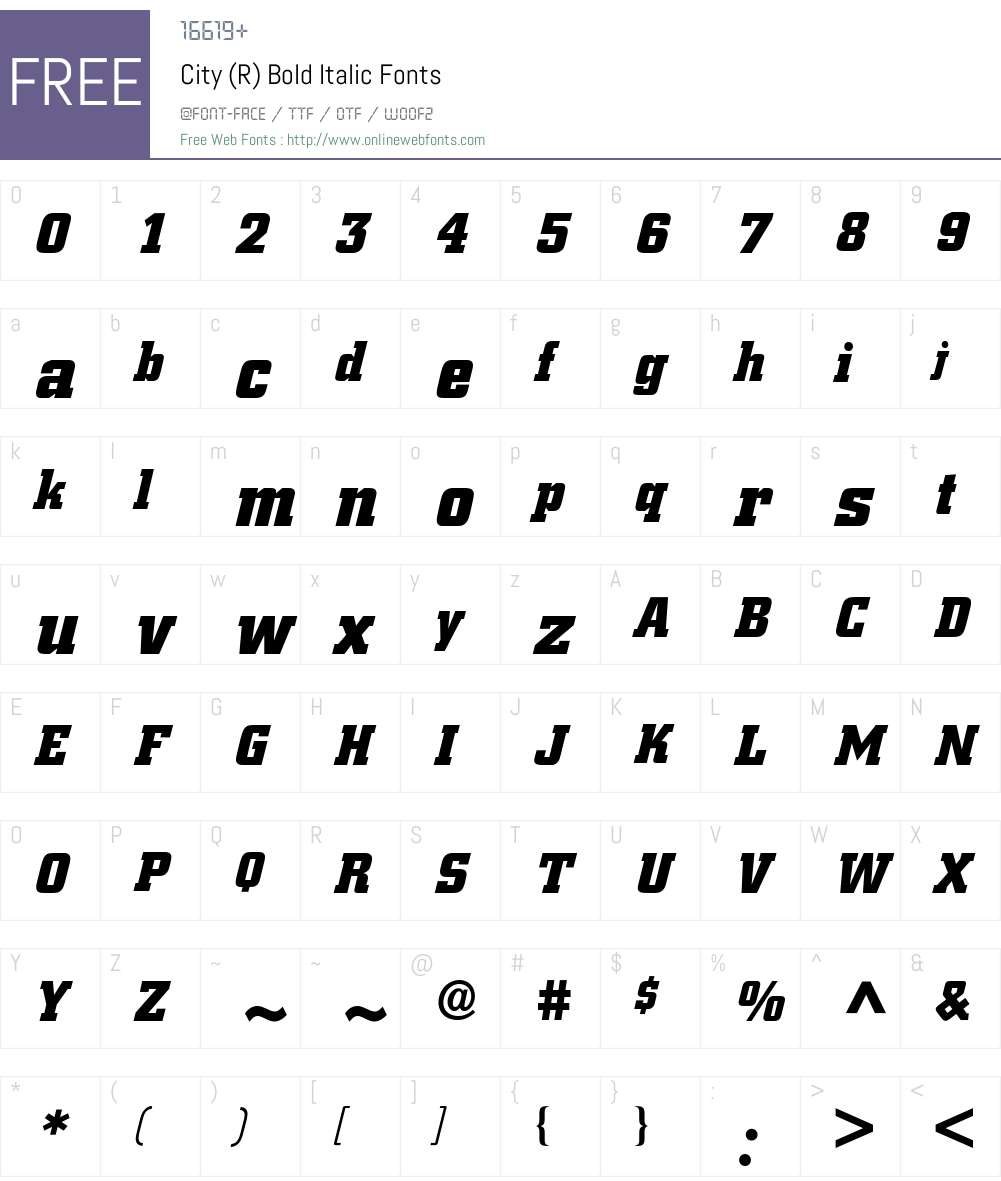 City BQ Font Screenshots