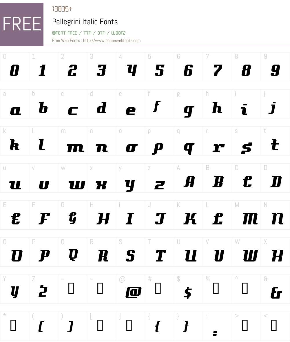 Pellegrini Font Screenshots