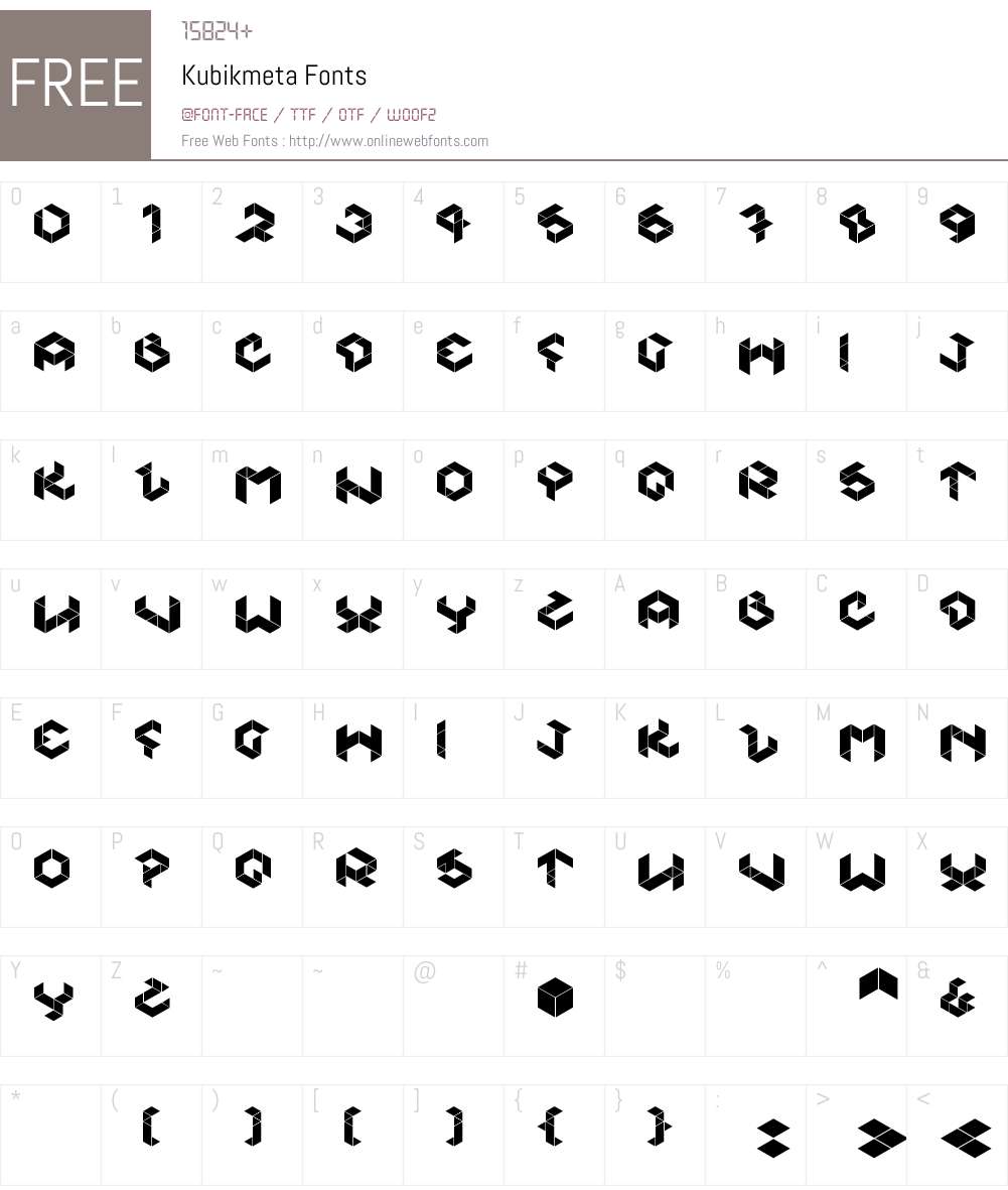 Kubikmeta Font Screenshots