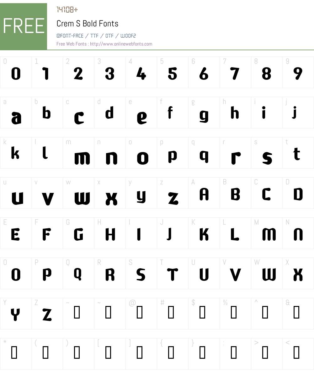 Crem S Font Screenshots