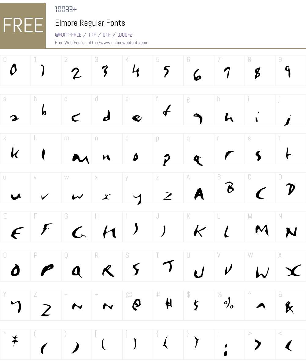 Elmore Font Screenshots