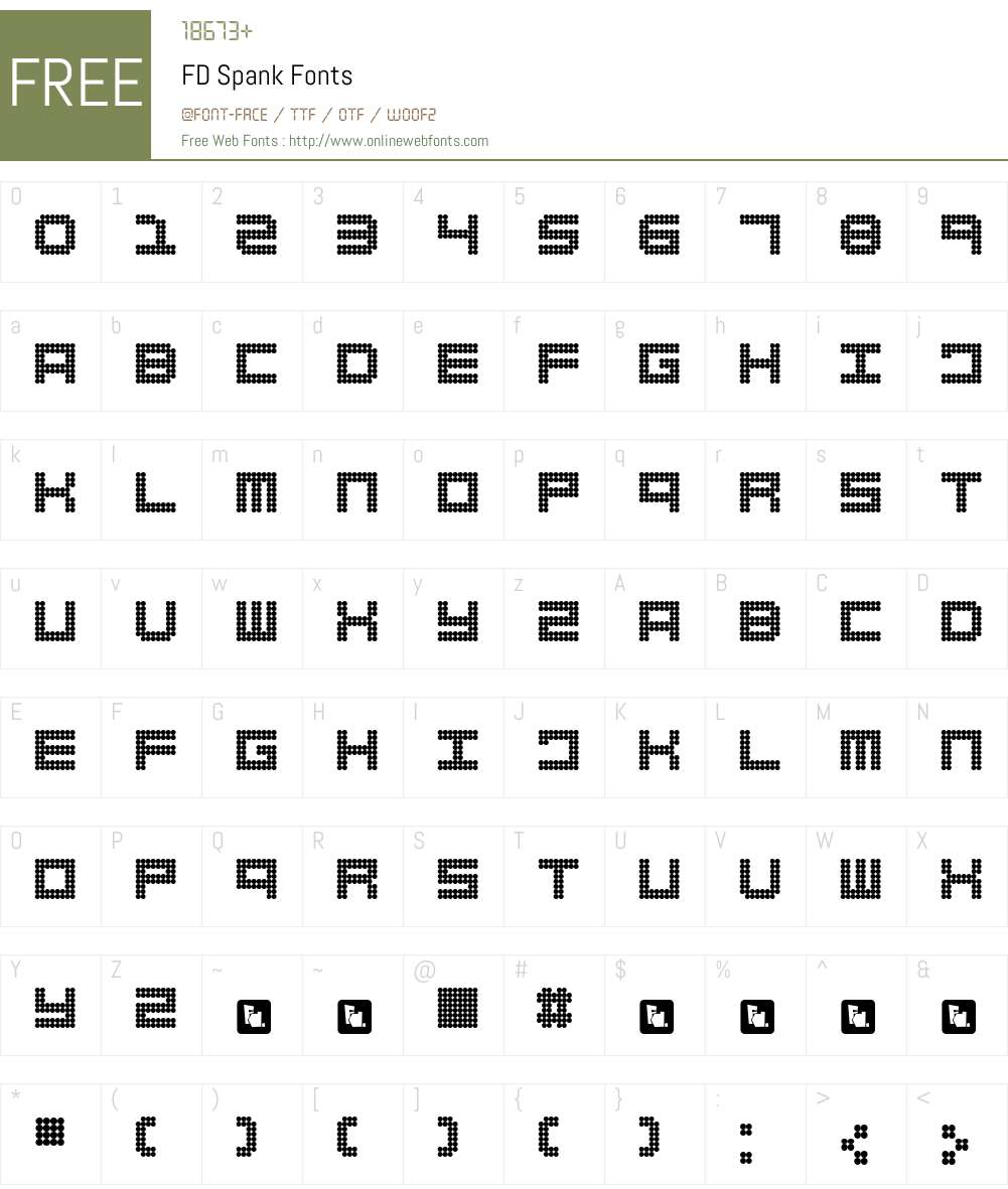 FD Spank Font Screenshots