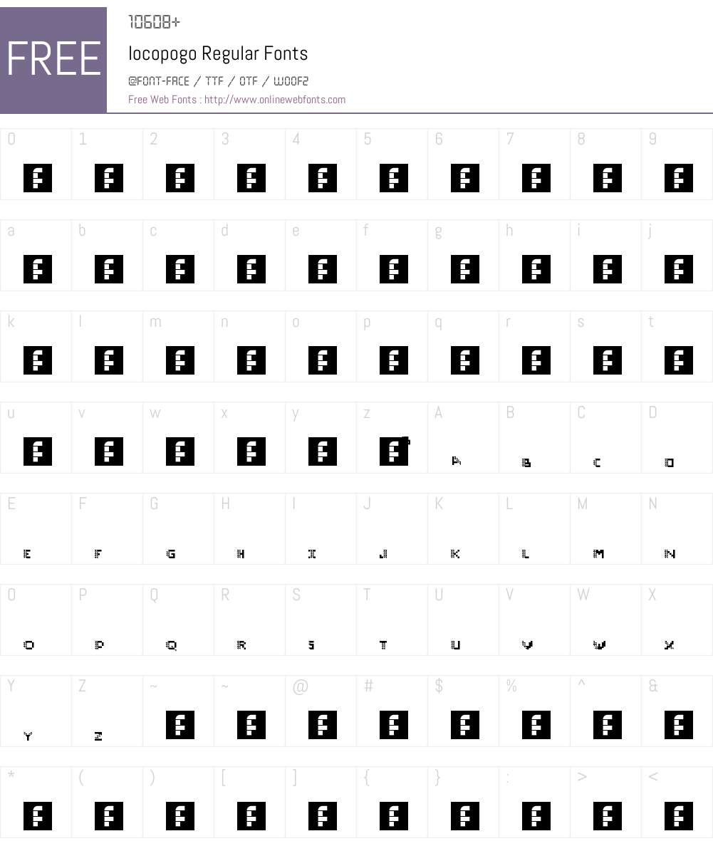 locopogo Font Screenshots
