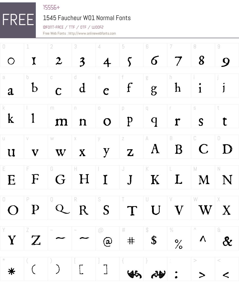 1545FaucheurW01-Normal Font Screenshots