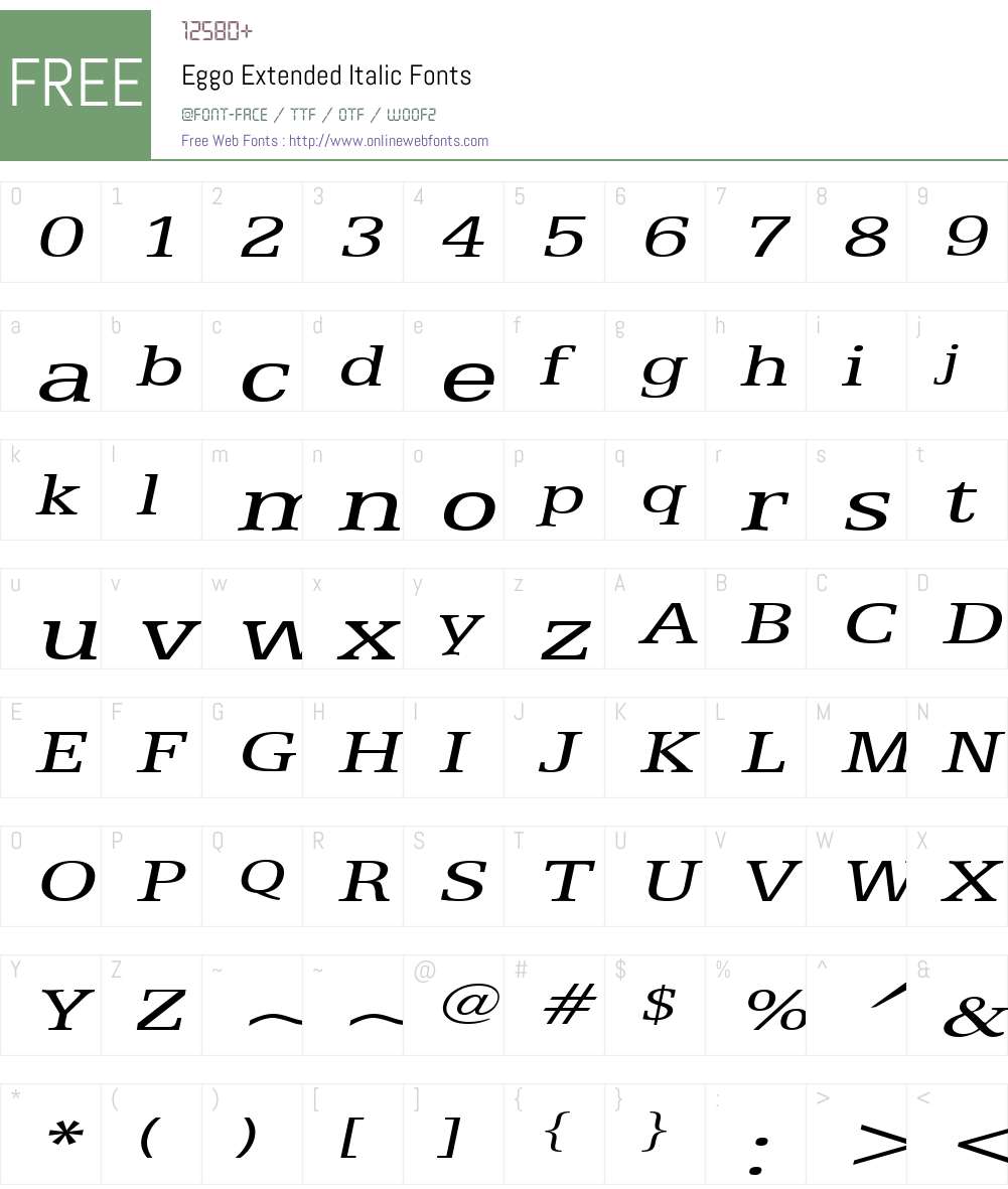 Eggo Extended Font Screenshots