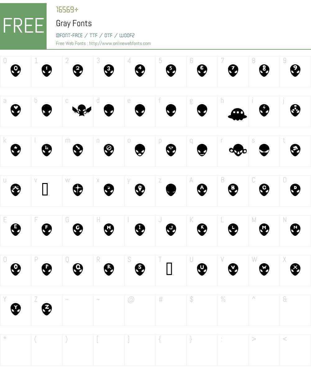 Gray Font Screenshots