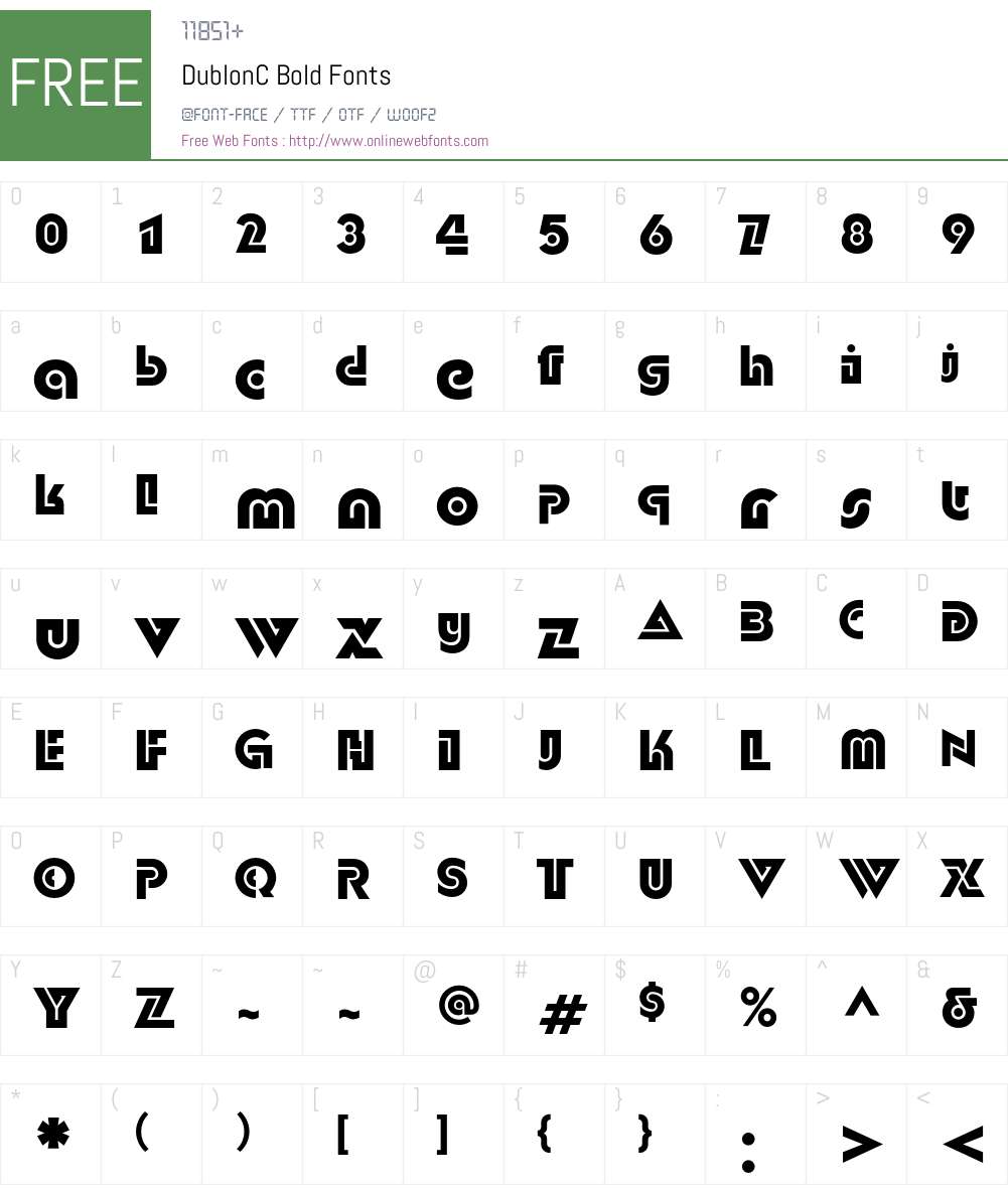 DublonC Font Screenshots