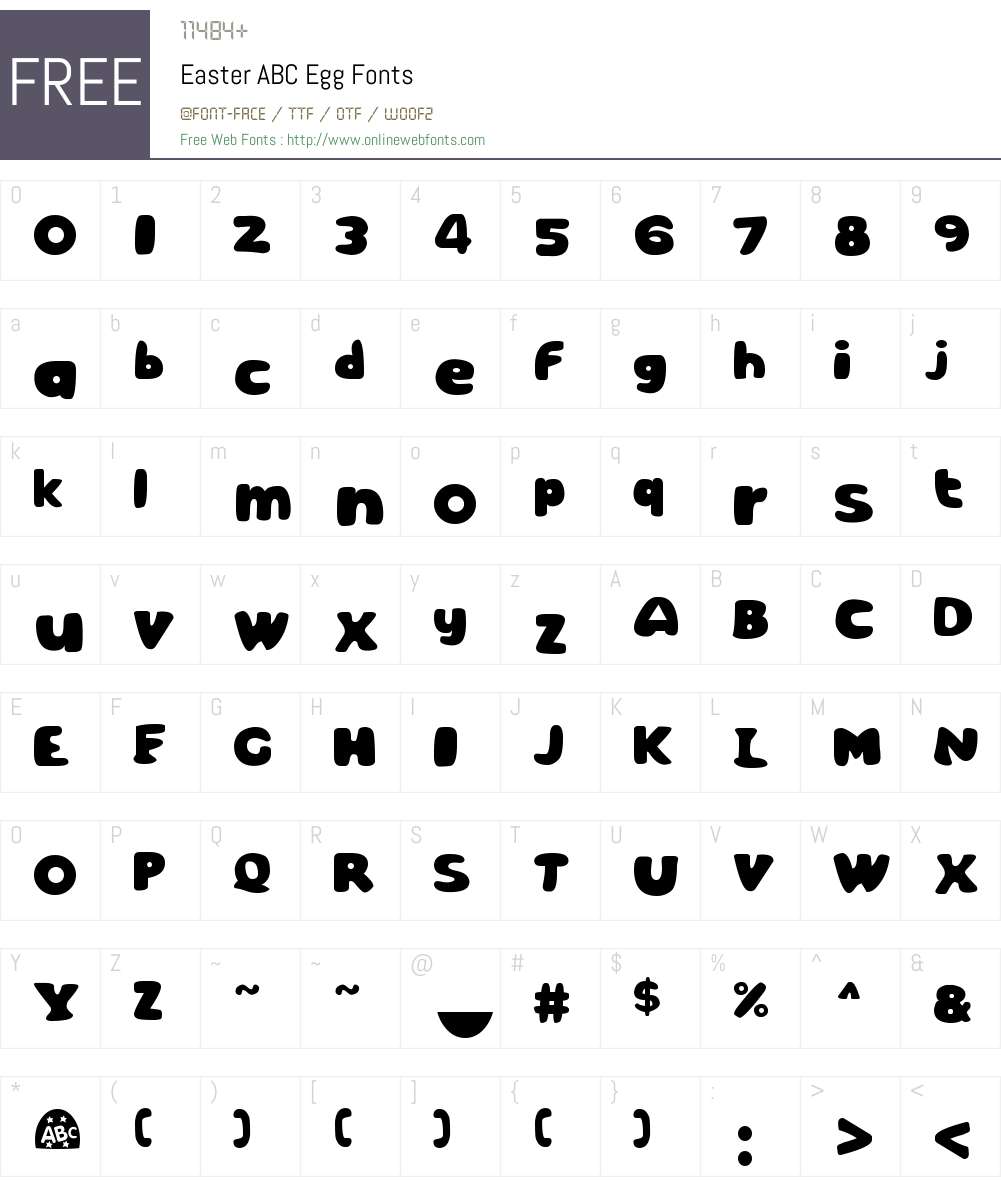 Easter ABC Egg Font Screenshots