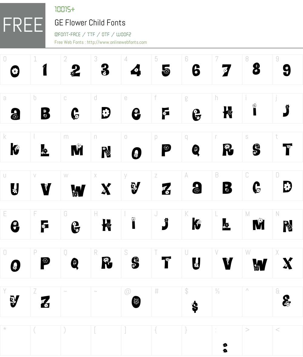 GE Flower Child Font Screenshots
