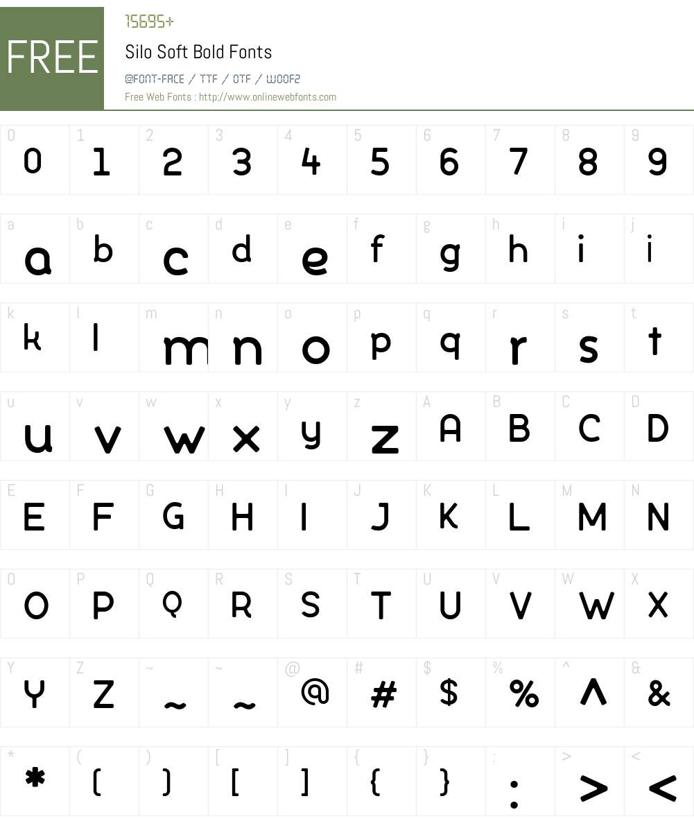 SiloSoft-Bold Font Screenshots