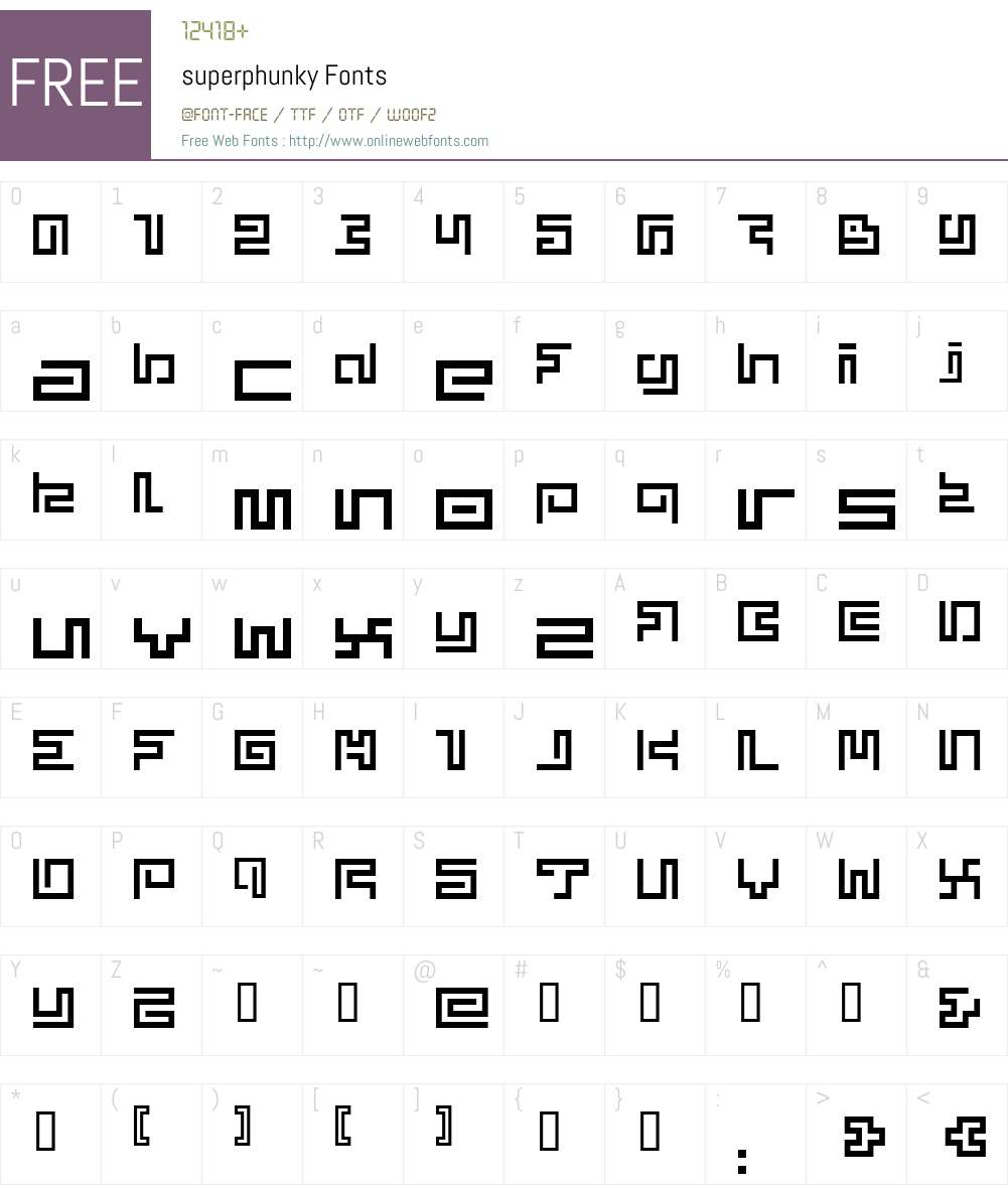 superphunky Font Screenshots