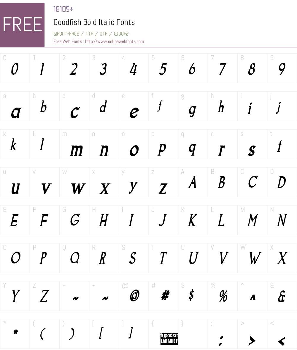 Goodfish Font Screenshots