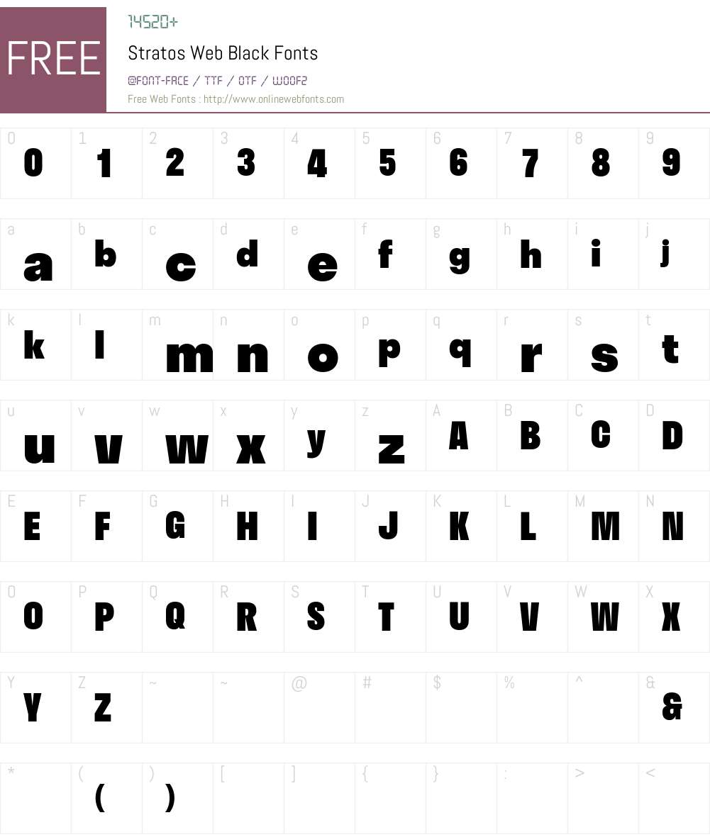 Stratos Web Black Font Screenshots