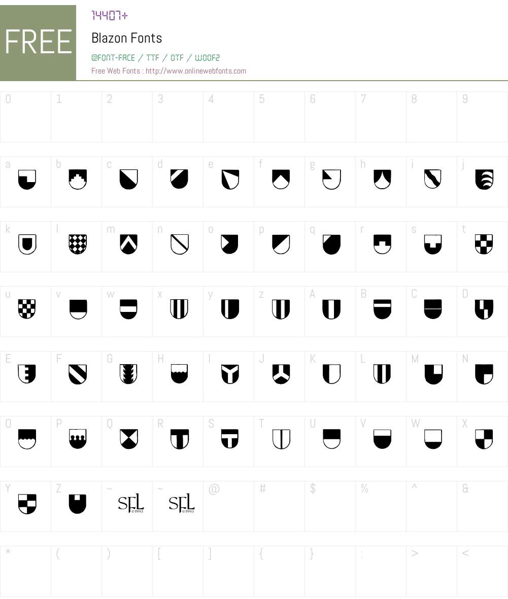 Blazon Font Screenshots