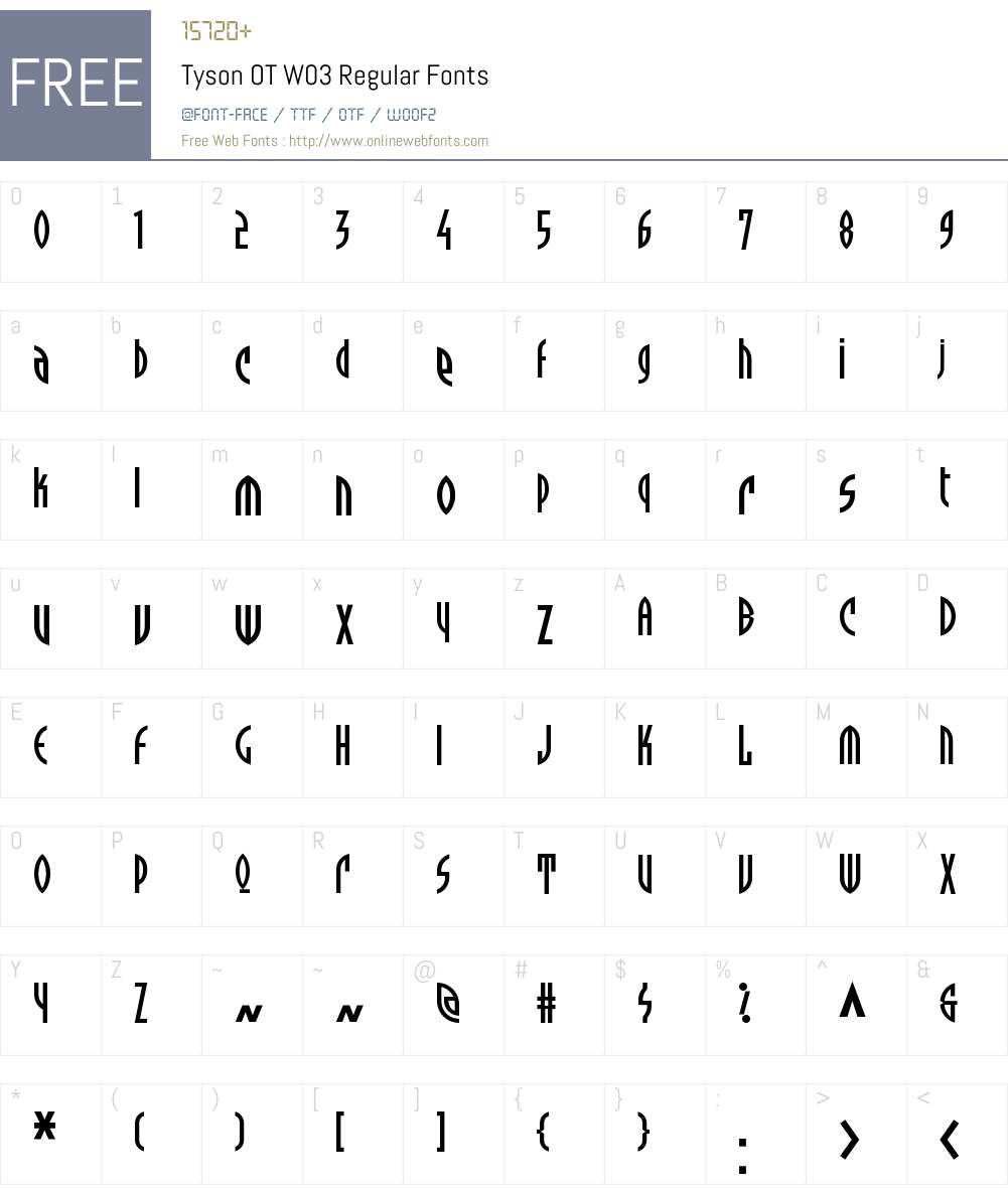 FF Tyson Font Screenshots