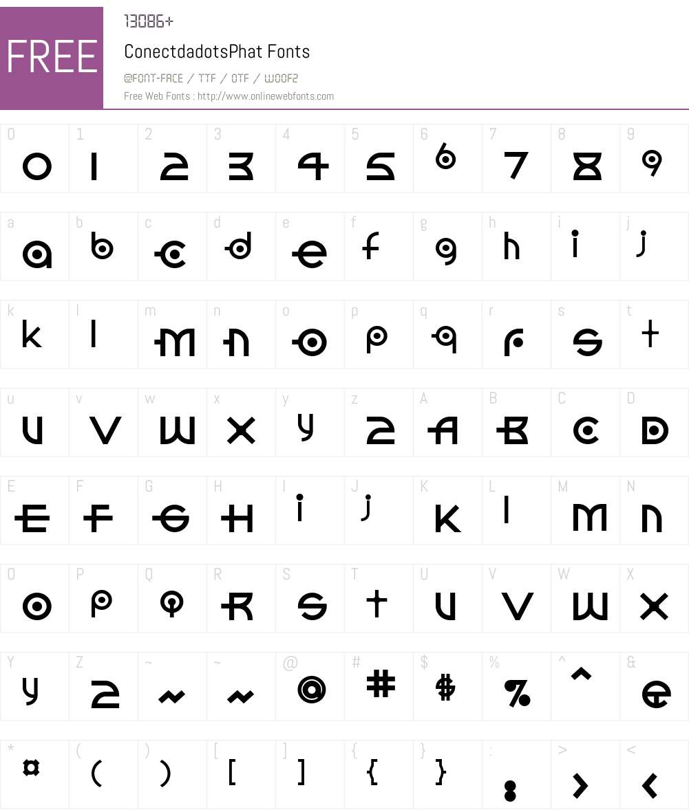 ConectdadotsW00-Phat Font Screenshots