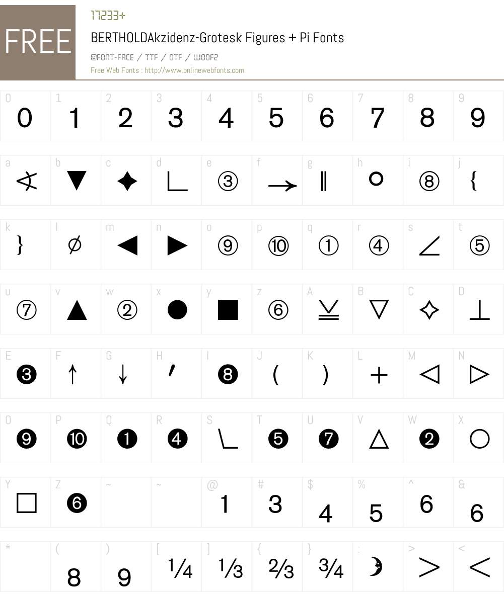 AG Figures + Pi BQ Font Screenshots
