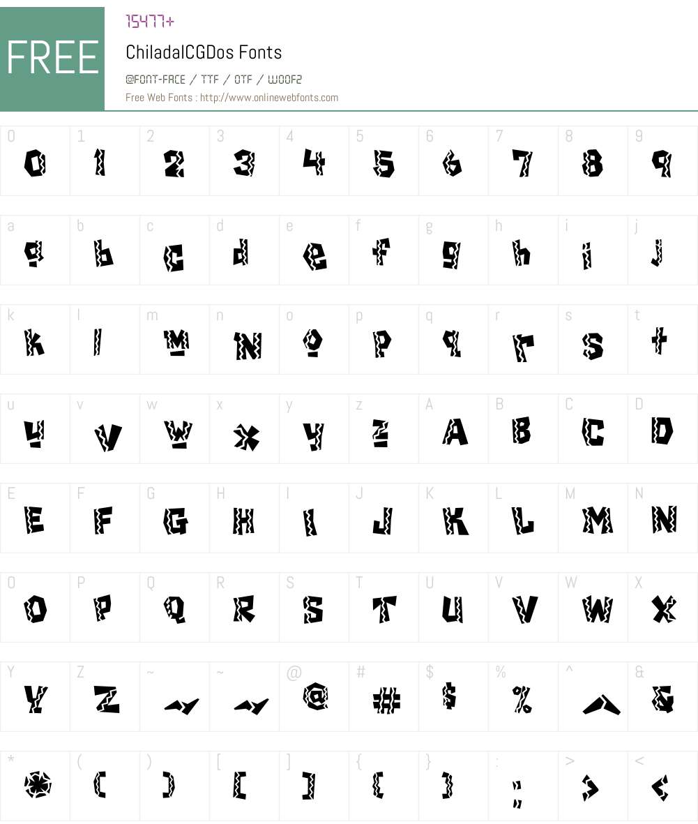 Chilada Font Screenshots