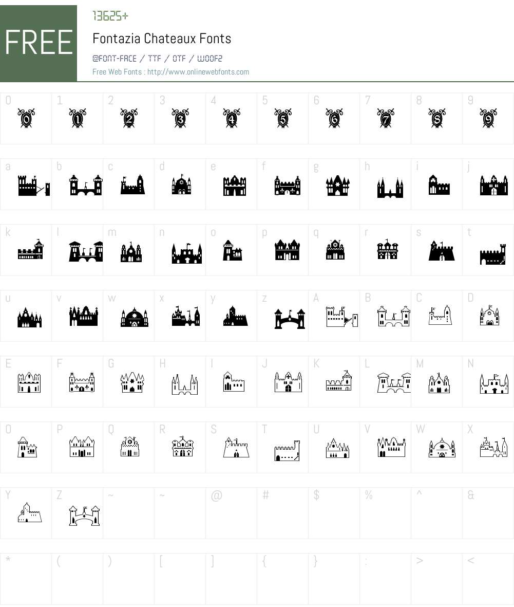 FontaziaChateaux Font Screenshots