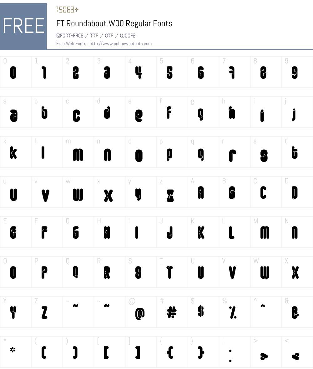 FT Roundabout Font Screenshots