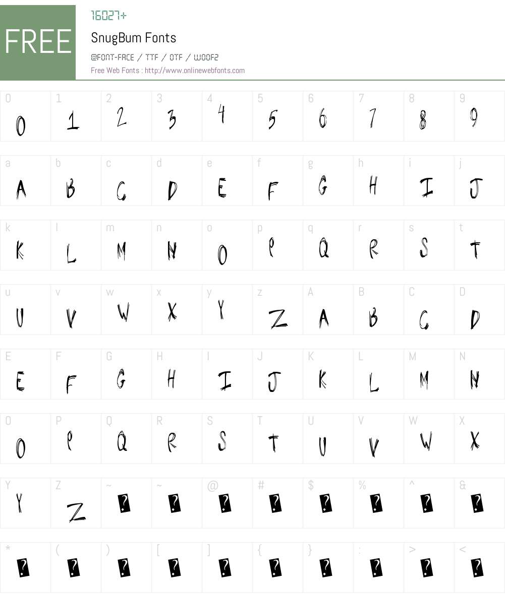SnugBum Font Screenshots