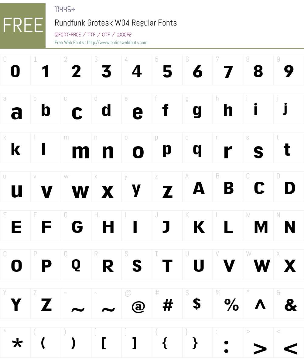 Rundfunk Grotesk Font Screenshots