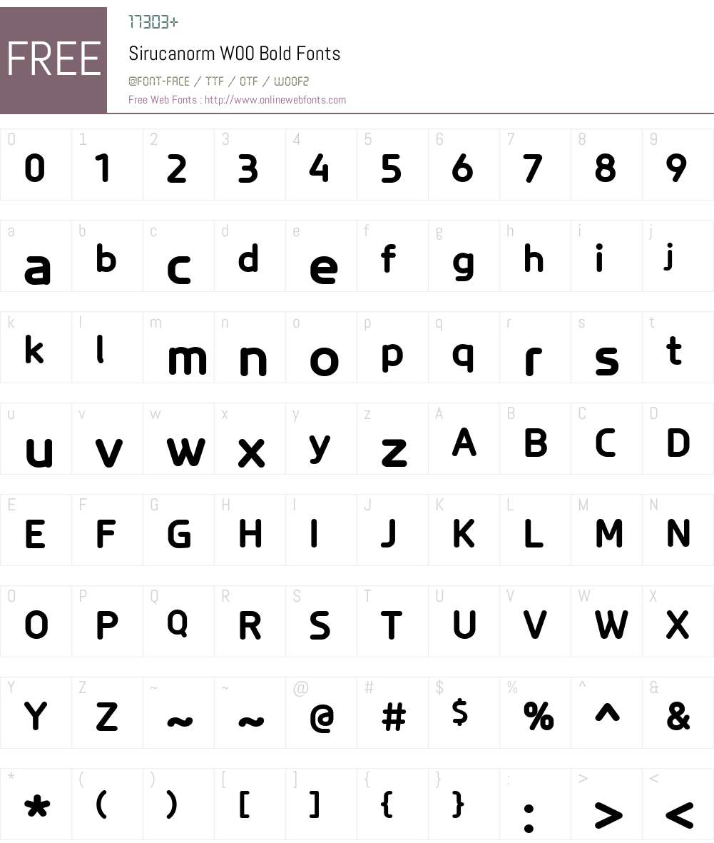 Sirucanorm Font Screenshots