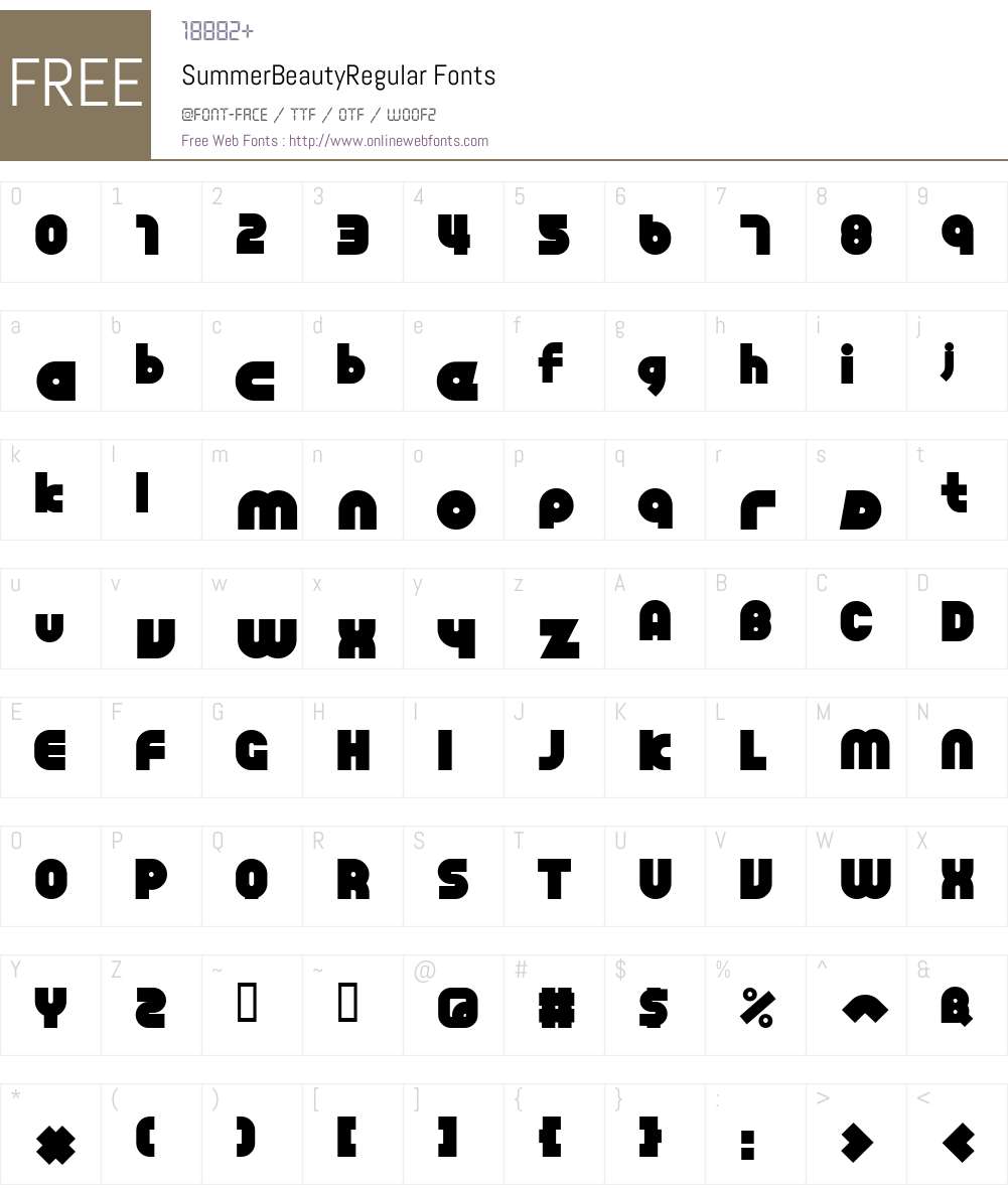 SummerBeautyRegular Font Screenshots